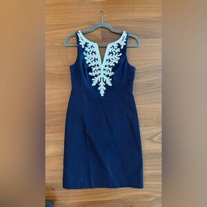 Lilly Pulitzer Navy Dress with Sequin Detailing